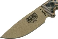ESEE Model 3 Dark Earth Blade 3D Coyote-Black G10 Couteau De Survie 3PMDE-005 étui Noir + Clip De Poche -Esee Knives EE 3PMDE 005 03 esee knives