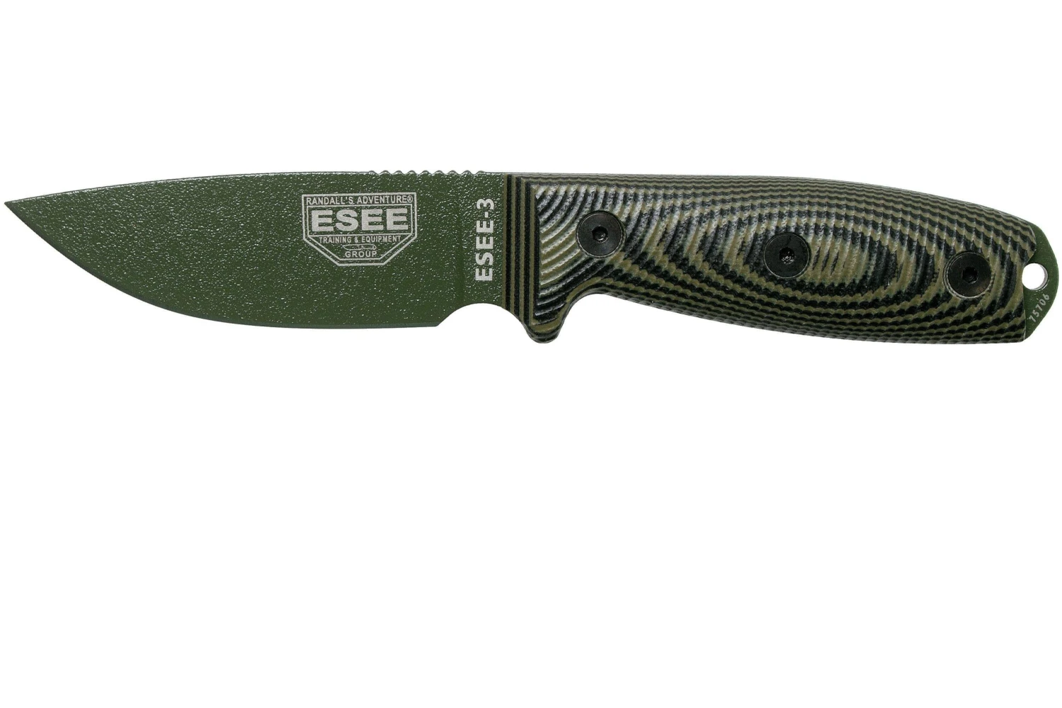 ESEE Model 3 OD Green Blade 3D OD Green-Black G10 Couteau De Survie 3PMOD-003 étui Noir + Clip De Poche 3 ESEE Model 3 OD Green Blade 3D OD Green-Black G10 Couteau De Survie 3PMOD-003 étui Noir + Clip De Poche