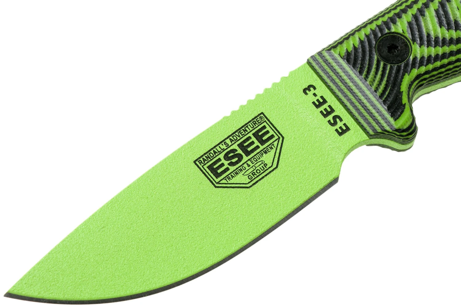 ESEE Model 3 Venom Green Blade 3D Neon Green-Black G10 Couteau De Survie 3PMVG-007 étui Noir + Clip De Poche 5 ESEE Model 3 Venom Green Blade 3D Neon Green-Black G10 Couteau De Survie 3PMVG-007 étui Noir + Clip De Poche – Image 3