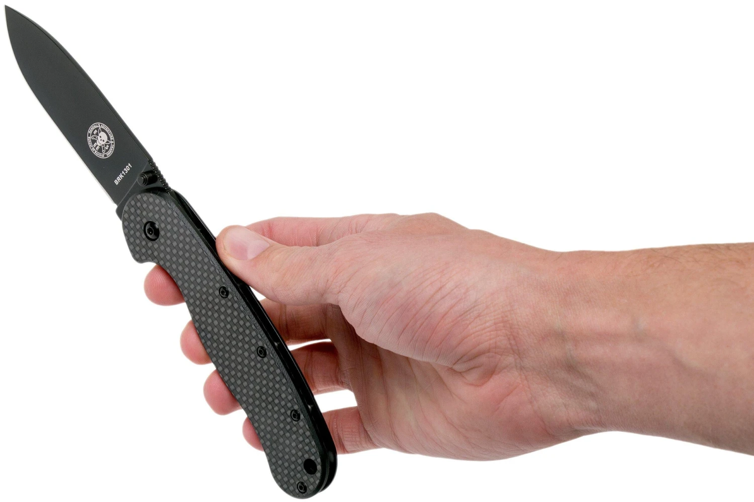 ESEE Avispa Couteau De Poche, Black D2 Blade, Carbonfiber Handle BRK1302CFB 10 ESEE Avispa Couteau De Poche, Black D2 Blade, Carbonfiber Handle BRK1302CFB – Image 8