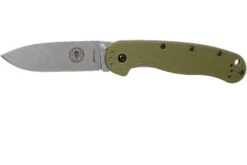ESEE Avispa Couteau De Poche, Stonewashed D2 Blade, OD Green Handle BRK1302OD