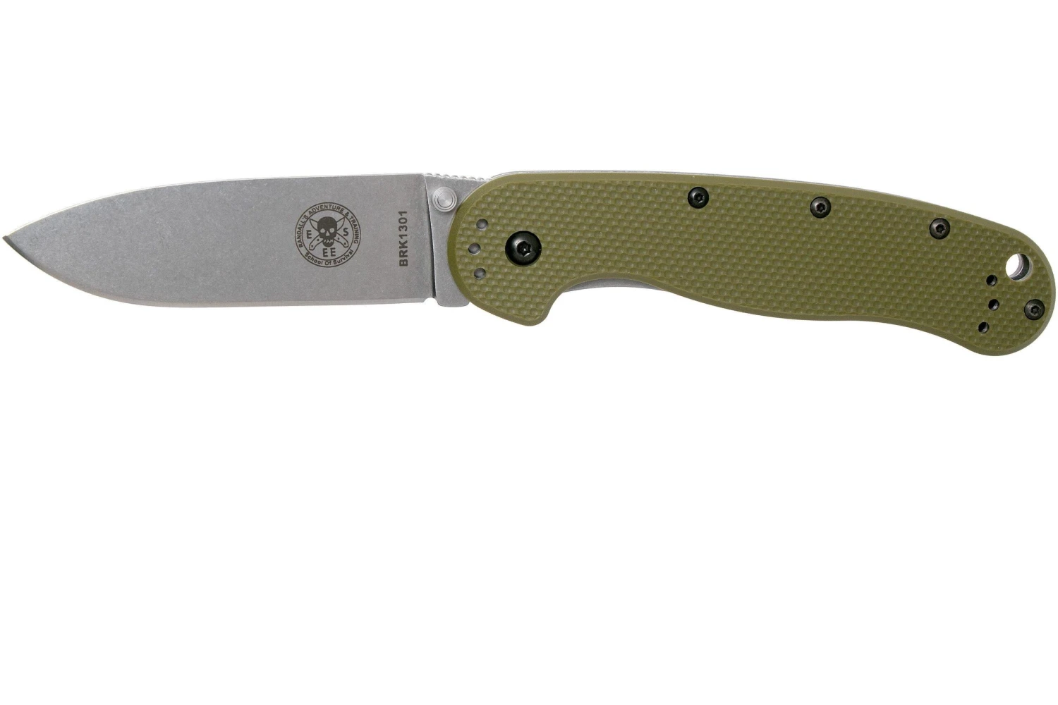 ESEE Avispa Couteau De Poche, Stonewashed D2 Blade, OD Green Handle BRK1302OD 3 ESEE Avispa Couteau De Poche, Stonewashed D2 Blade, OD Green Handle BRK1302OD