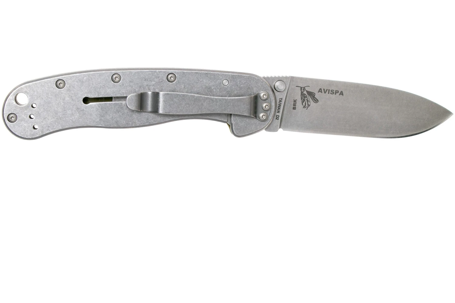 ESEE Avispa Couteau De Poche, Stonewashed D2 Blade, OD Green Handle BRK1302OD 4 ESEE Avispa Couteau De Poche, Stonewashed D2 Blade, OD Green Handle BRK1302OD – Image 2