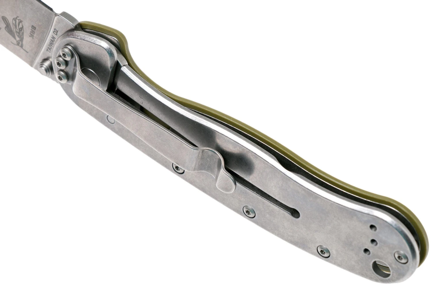 ESEE Avispa Couteau De Poche, Stonewashed D2 Blade, OD Green Handle BRK1302OD 7 ESEE Avispa Couteau De Poche, Stonewashed D2 Blade, OD Green Handle BRK1302OD – Image 5