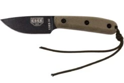 ESEE Model 3HM Couteau Bushcraft Modified Handle, étui En Cuir