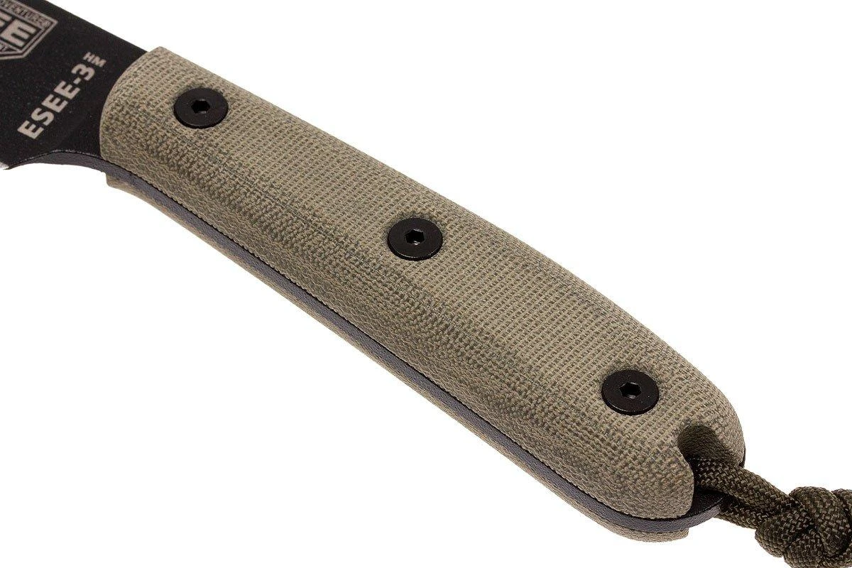 ESEE Model 3HM Couteau Bushcraft Modified Handle, étui En Cuir 6 ESEE Model 3HM Couteau Bushcraft Modified Handle, étui En Cuir – Image 4