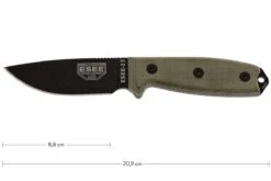 ESEE Model 3 Survivalmes 3MIL-P-B étui Noir + Clip Ceinture Et MOLLE-back