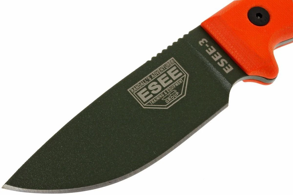 ESEE Model 3 OD Blade, Orange Handle 3P-KO-OD Couteau De Survie Sans étui 4 ESEE Model 3 OD Blade, Orange Handle 3P-KO-OD Couteau De Survie Sans étui – Image 2