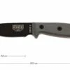 ESEE Model 3 Black Blade, Grey Handle 3P-KO Couteau De Survie Sans étui -Esee Knives EE ESEE 3P KO 01 esee knives model 3 grijs ee esee 3p ko d1