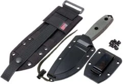 ESEE Model 3 Black Blade, Grey Handle 3P-MB-B Avec étui + Clip Et MOLLE-back -Esee Knives EE ESEE 3P MB B 07 esee knives model 3 ee esee 3p mb b 07