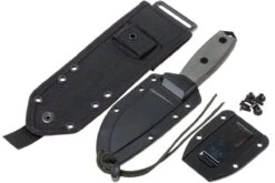 ESEE Model 3 Black Blade, Grey Handle 3P-MB-B Avec étui + Clip Et MOLLE-back -Esee Knives EE ESEE 3P MB B 08 esee knives model 3 ee esee 3p mb b 08