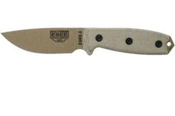 ESEE Model 3 Dark Earth Blade, Grey Handle 3P-MB-DE Avec étui + Clip Et MOLLE-back