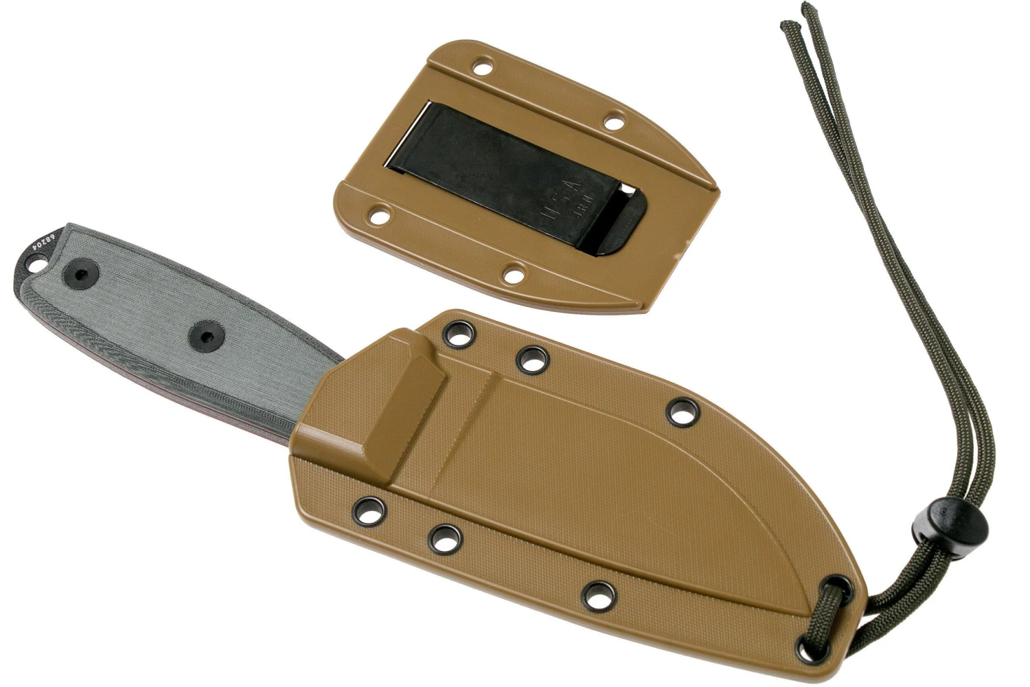 ESEE Model 3 Modified Pommel Black Blade, Grey Handle 3PM Avec Gaine + Clip 9 ESEE Model 3 Modified Pommel Black Blade, Grey Handle 3PM Avec Gaine + Clip – Image 7