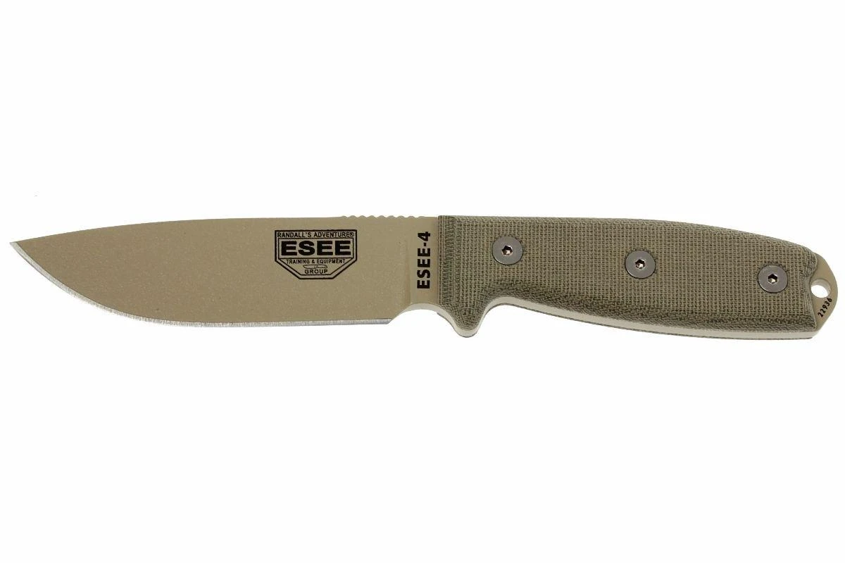 ESEE Model 4 Desert Tan 4P-KO-DT Couteau De Survie Sans étui 3 ESEE Model 4 Desert Tan 4P-KO-DT Couteau De Survie Sans étui