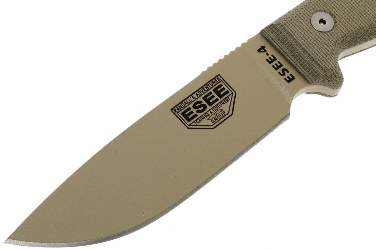 ESEE Model 4 Desert Tan 4P-KO-DT Couteau De Survie Sans étui 4 ESEE Model 4 Desert Tan 4P-KO-DT Couteau De Survie Sans étui – Image 2