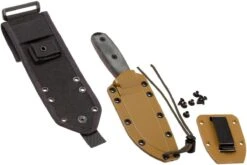 ESEE Model 4 Black Blade, Grey Handle 4P-MB Avec étui Coyote + Clip Et MOLLE-back -Esee Knives EE ESEE 4P MB 07 esee knives ee esee 4p mb 07