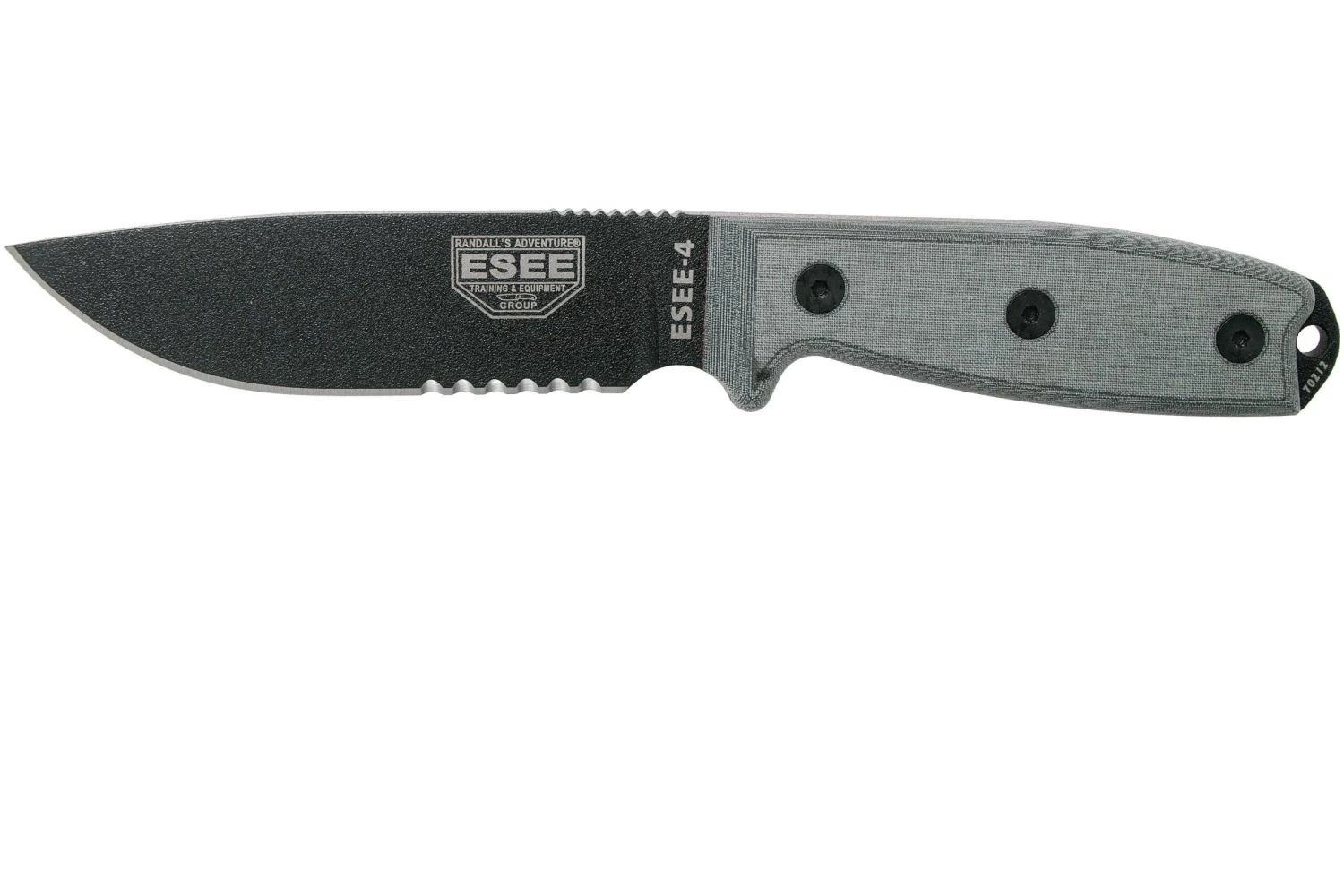ESEE Model 4 Serrated Blade, Grey Handle 4S-MB-B Avec étui Noir + Clip Et MOLLE-back 3 ESEE Model 4 Serrated Blade, Grey Handle 4S-MB-B Avec étui Noir + Clip Et MOLLE-back