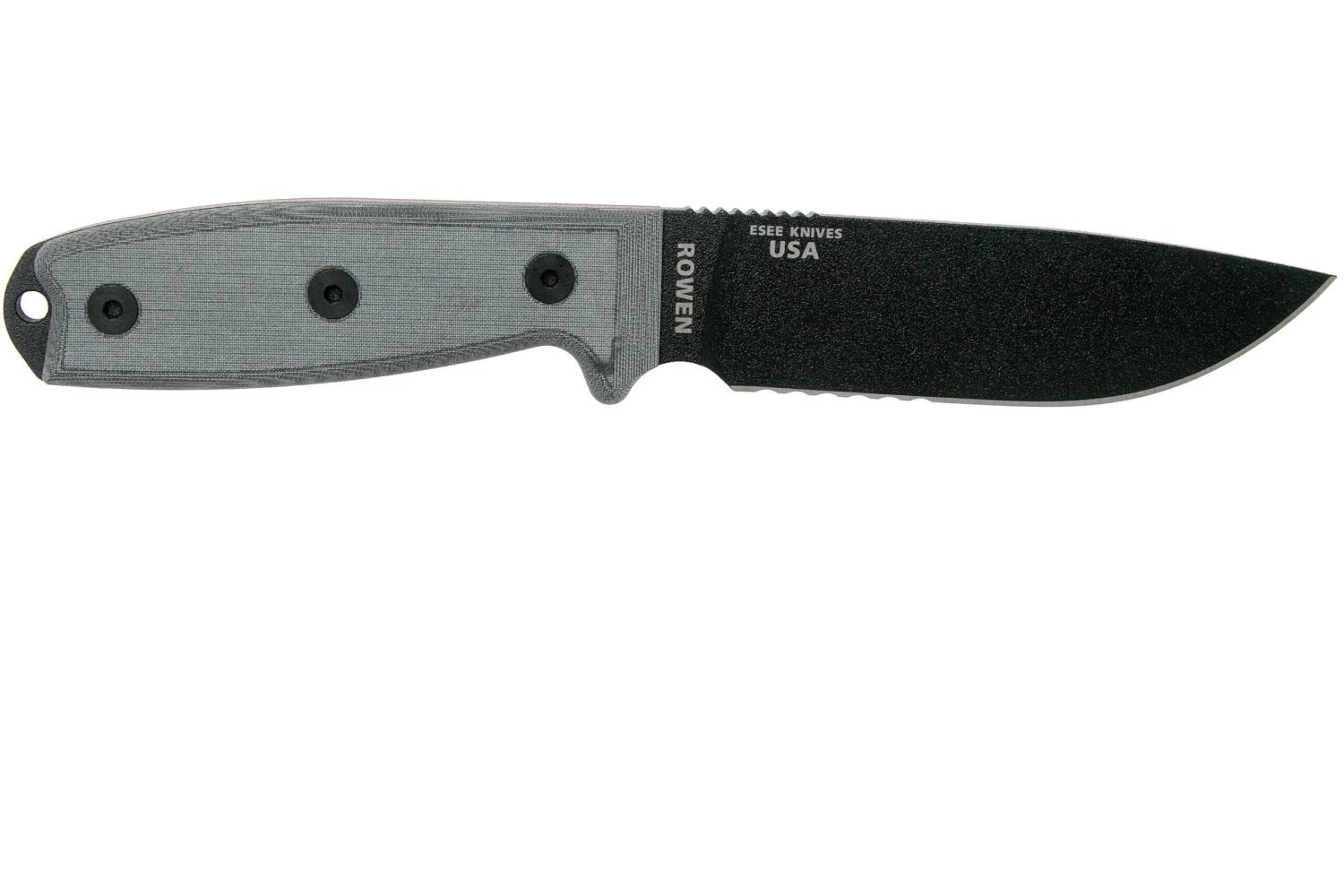 ESEE Model 4 Serrated Blade, Grey Handle 4S-MB-B Avec étui Noir + Clip Et MOLLE-back 4 ESEE Model 4 Serrated Blade, Grey Handle 4S-MB-B Avec étui Noir + Clip Et MOLLE-back – Image 2