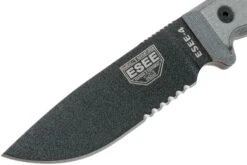 ESEE Model 4 Serrated Blade, Grey Handle 4S-MB-B Avec étui Noir + Clip Et MOLLE-back 12 ESEE Model 4 Serrated Blade, Grey Handle 4S-MB-B Avec étui Noir + Clip Et MOLLE-back -Esee Knives EE ESEE 4S MB B 03 esee knives