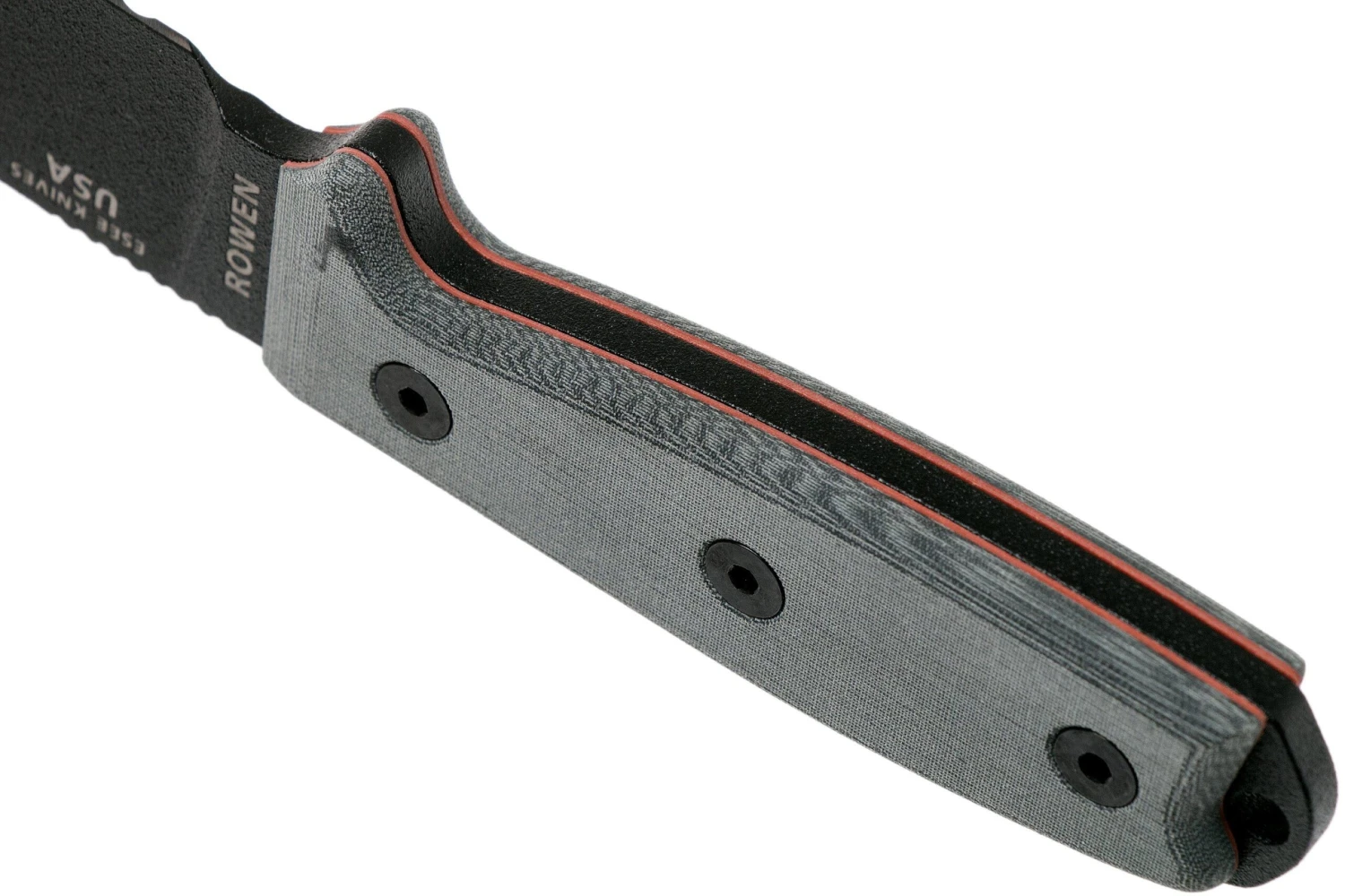 ESEE Model 4 Serrated Blade, Grey Handle 4S-MB-B Avec étui Noir + Clip Et MOLLE-back 6 ESEE Model 4 Serrated Blade, Grey Handle 4S-MB-B Avec étui Noir + Clip Et MOLLE-back – Image 4