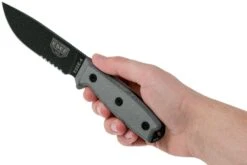 ESEE Model 4 Serrated Blade, Grey Handle 4S-MB-B Avec étui Noir + Clip Et MOLLE-back 15 ESEE Model 4 Serrated Blade, Grey Handle 4S-MB-B Avec étui Noir + Clip Et MOLLE-back -Esee Knives EE ESEE 4S MB B 06 esee knives