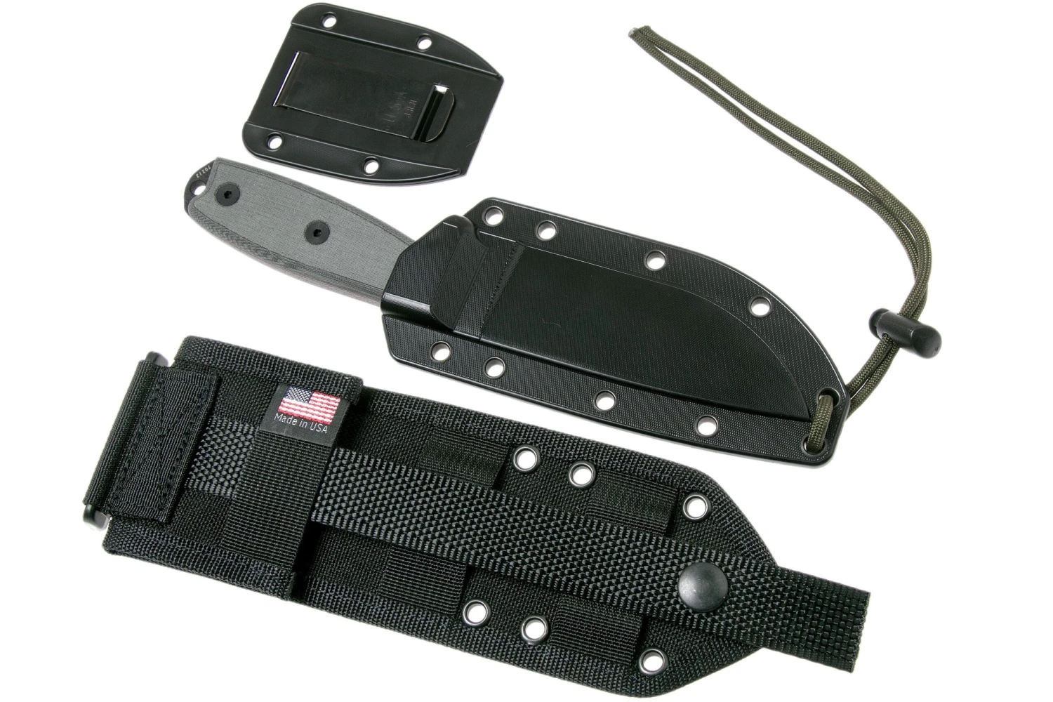 ESEE Model 4 Serrated Blade, Grey Handle 4S-MB-B Avec étui Noir + Clip Et MOLLE-back 10 ESEE Model 4 Serrated Blade, Grey Handle 4S-MB-B Avec étui Noir + Clip Et MOLLE-back – Image 8