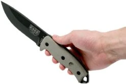 ESEE Model 5 Black Blade, Desert Tan Handle 5P-BK Avec étui Kydex + Clip Ceinture -Esee Knives EE ESEE 5P BK 06 esee v2018 ee esee 5p bk 06