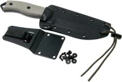 ESEE Model 5 Black Blade, Desert Tan Handle 5P-BK Avec étui Kydex + Clip Ceinture -Esee Knives EE ESEE 5P BK 07 esee knives v2018