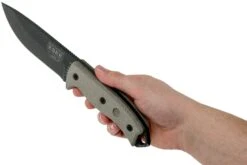 ESEE Model 5 Tactical Gunsmoke, Desert Tan Handle 5P-TG Avec étui Kydex + Clip Ceinture -Esee Knives EE ESEE 5P TG 06 esee knives