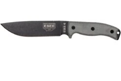 ESEE Model 6 Black Blade, Grey Handle 6P-B Avec étui Noir + Clip Ceinture