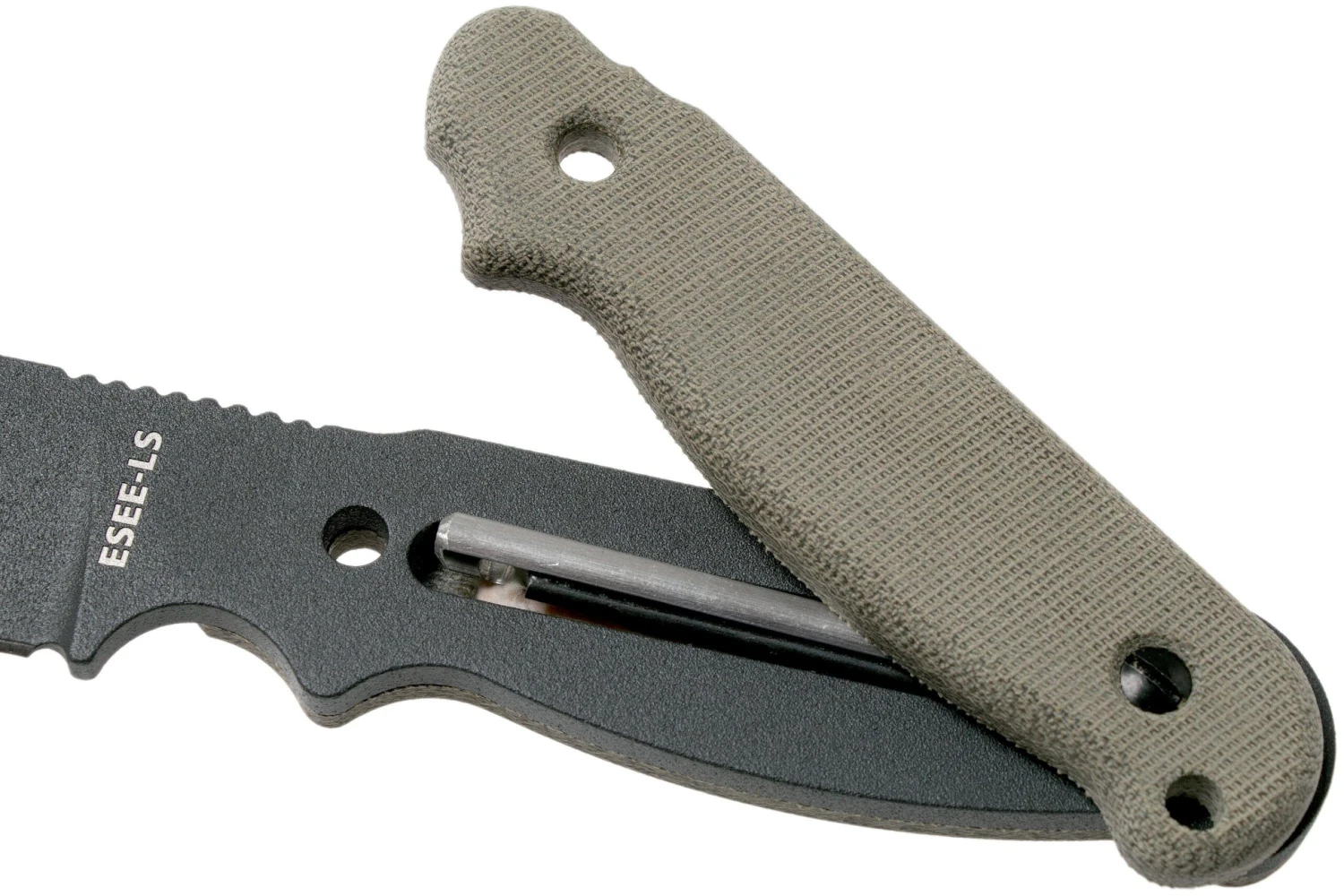 ESEE Laser Strike Tactical Gunsmoke LS-PTG Couteau De Survie Avec étui Kydex + Clip Ceinture 8 ESEE Laser Strike Tactical Gunsmoke LS-PTG Couteau De Survie Avec étui Kydex + Clip Ceinture – Image 6
