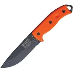 Couteau Lame Lisse Noire Manche Orange Model 5 Esee