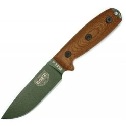 Couteau Lame Lisse Vert Manche Naturel Model 4 Esee