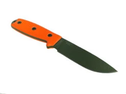 Couteau De Survie Esee Model 4 Plain Edge Manche Orange G-10 Acier 1095 Made In USA ES4PMBOD - Free Shipping