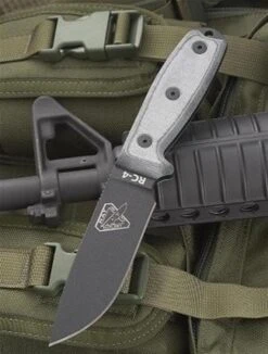 Couteau De Survie ESEE / RAT CUTLERY Model 4 Lame Carbone 1095 Micarta Made In USA RC4P - Free Shipping